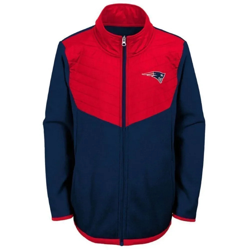 NFL Team Apparel New England Patriots Full Zip Jacket Size Large